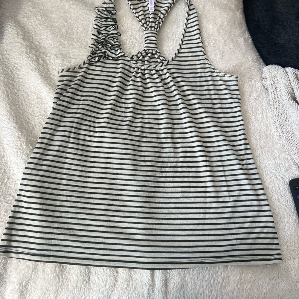 Striped Black and White Women's Top
